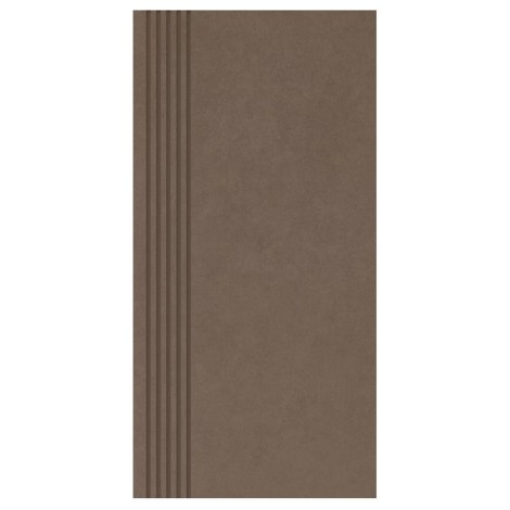 Paradyż Intero płytka gresowa nieszkliwiona stopnica matowa brown 29,8x59,8 cm
