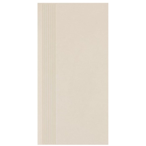 Paradyż Intero płytka gresowa nieszkliwiona stopnica matowa bianco 29,8x59,8 cm