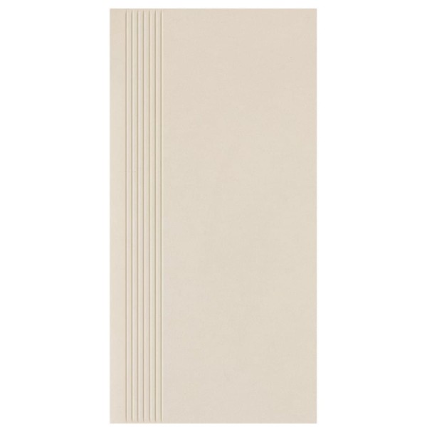 Paradyż Intero płytka gresowa nieszkliwiona stopnica matowa bianco 29,8x59,8 cm