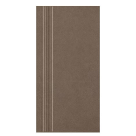 Paradyż Intero płytka gresowa nieszkliwiona stopnica prasowana matowa brown 29,8x59,8 cm
