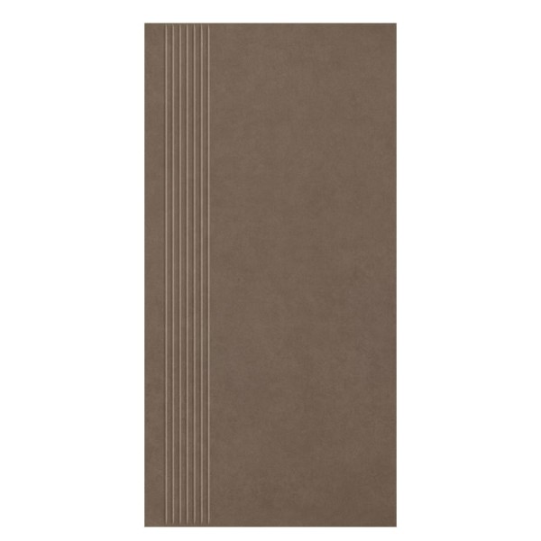 Paradyż Intero płytka gresowa nieszkliwiona stopnica prasowana matowa brown 29,8x59,8 cm