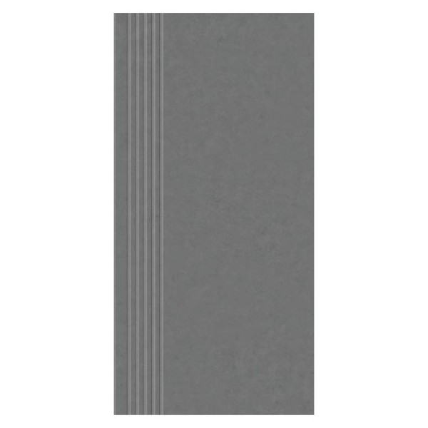 Paradyż Intero grys gres stopnica prosta nacinana 29,8x59,8x1cm