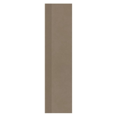 Paradyż Intero mocca gres stopnica prosta nacinana 29,8x119,8x1,1cm