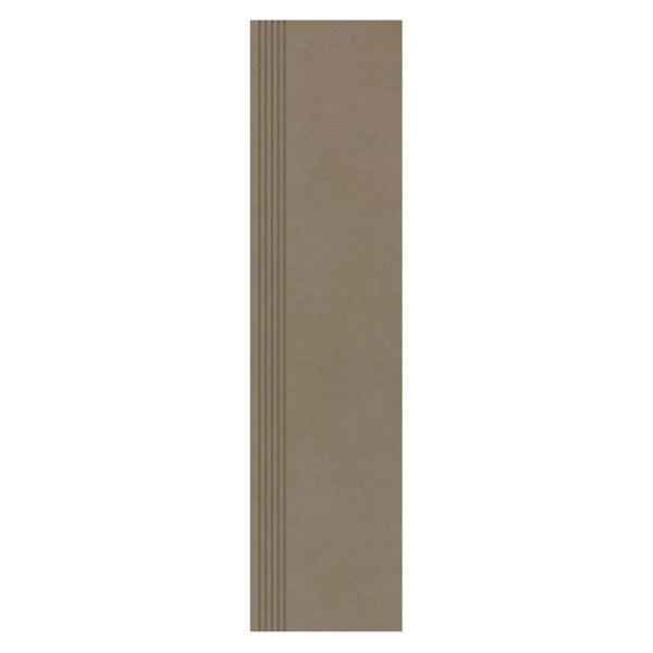 Paradyż Intero mocca gres stopnica prosta nacinana 29,8x119,8x1,1cm
