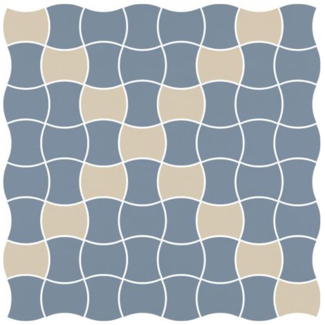 Paradyż Modernizm blue mozaika prasowana mix K.3,6x4,4  30,86x30,86