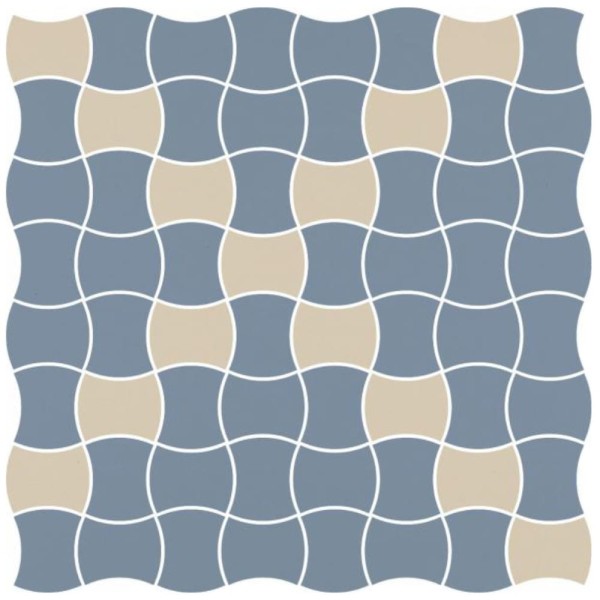 Paradyż Modernizm blue mozaika prasowana mix K.3,6x4,4  30,86x30,86