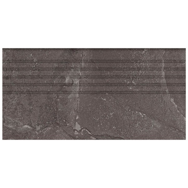 Tubądzin Grand Cave graphite stopnica płytka gresowa 59,8*29,6*0,8