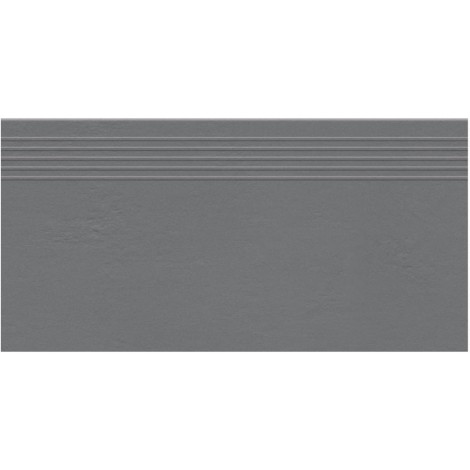 Tubądzin Industrio graphite mat stopnica podłogowa 119,8x29,6,płytka gresowa,wewnętrzna,zewnętrzna