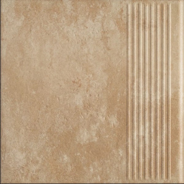 Paradyż Ilario Beige płytka klinkierowa stopnicowa ryflowana 30x30