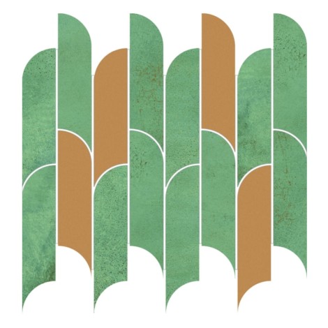 Tubądzin Tissue green płytka ścienna mozaika zielona 29,8*29,8