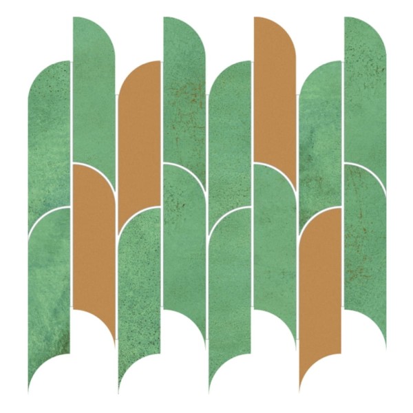 Tubądzin Tissue green płytka ścienna mozaika zielona 29,8*29,8