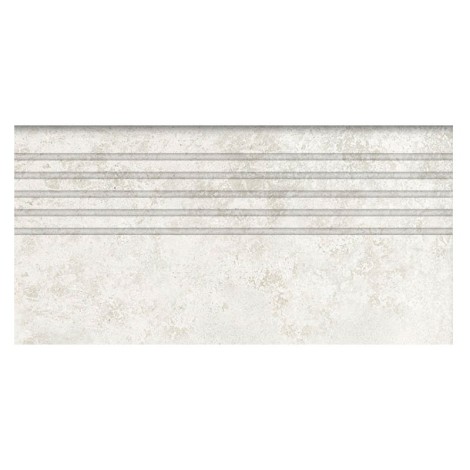 Tubądzin Torano White Mat stopnica płytka gresowa 59,8x29,6cm