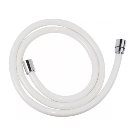 Ferro wąż natryskowy 150 cm przeciw-skrętny, stożkowy PVC biały
