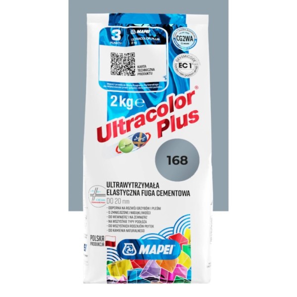 Mapei Ultracolor fuga cementowa w kolorze błękitny ceruleum, numer 168 2kg
