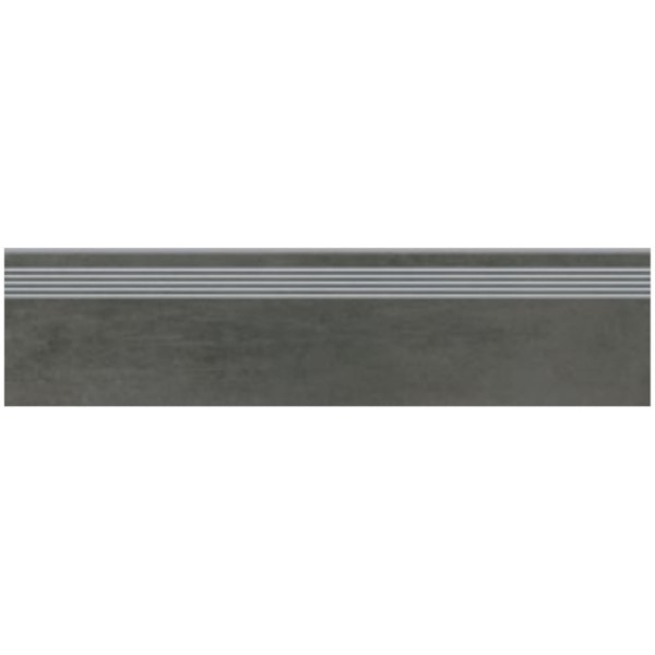Cersanit Grava graphite płytka gresowa stopnica 29,8x119,8 cm