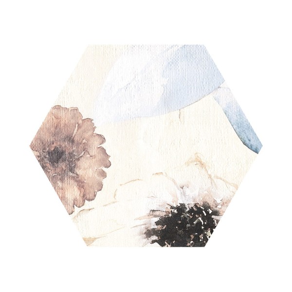 Tubądzin Mild Garden Hex dekor ścienny 19,2 x 22,1.