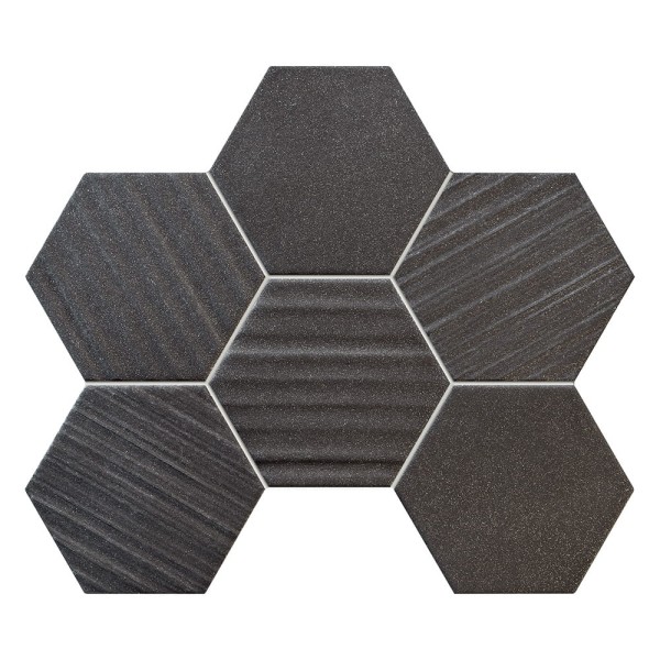 Tubądzin Horizon hex black mozaika ścienna 28,9 x 22,1.