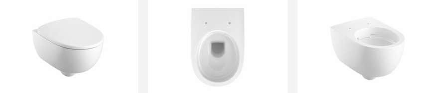 podwieszane miski WC bezkołnierzowe